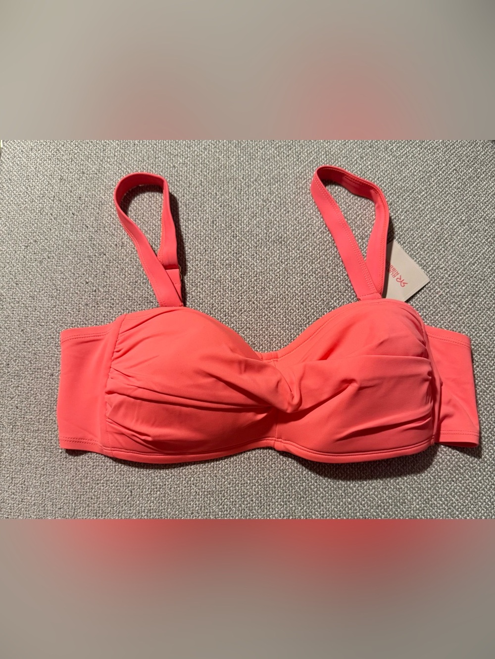 Ruby Ribbon Coral Bikini Top 14 Padded Underwire Swim Bra